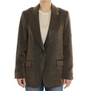 GIACCA LAMINATA MARRONE